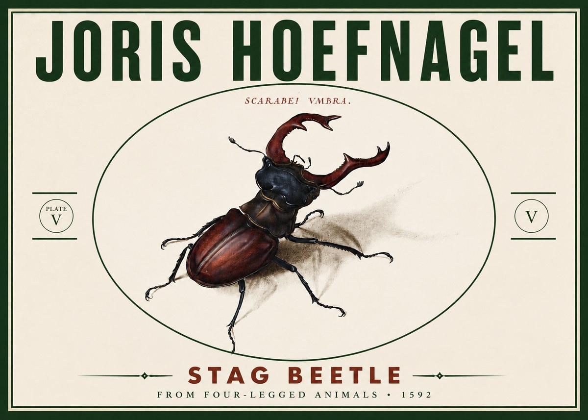 Joris Hoefnagel Stag Beetle No6 - Poster