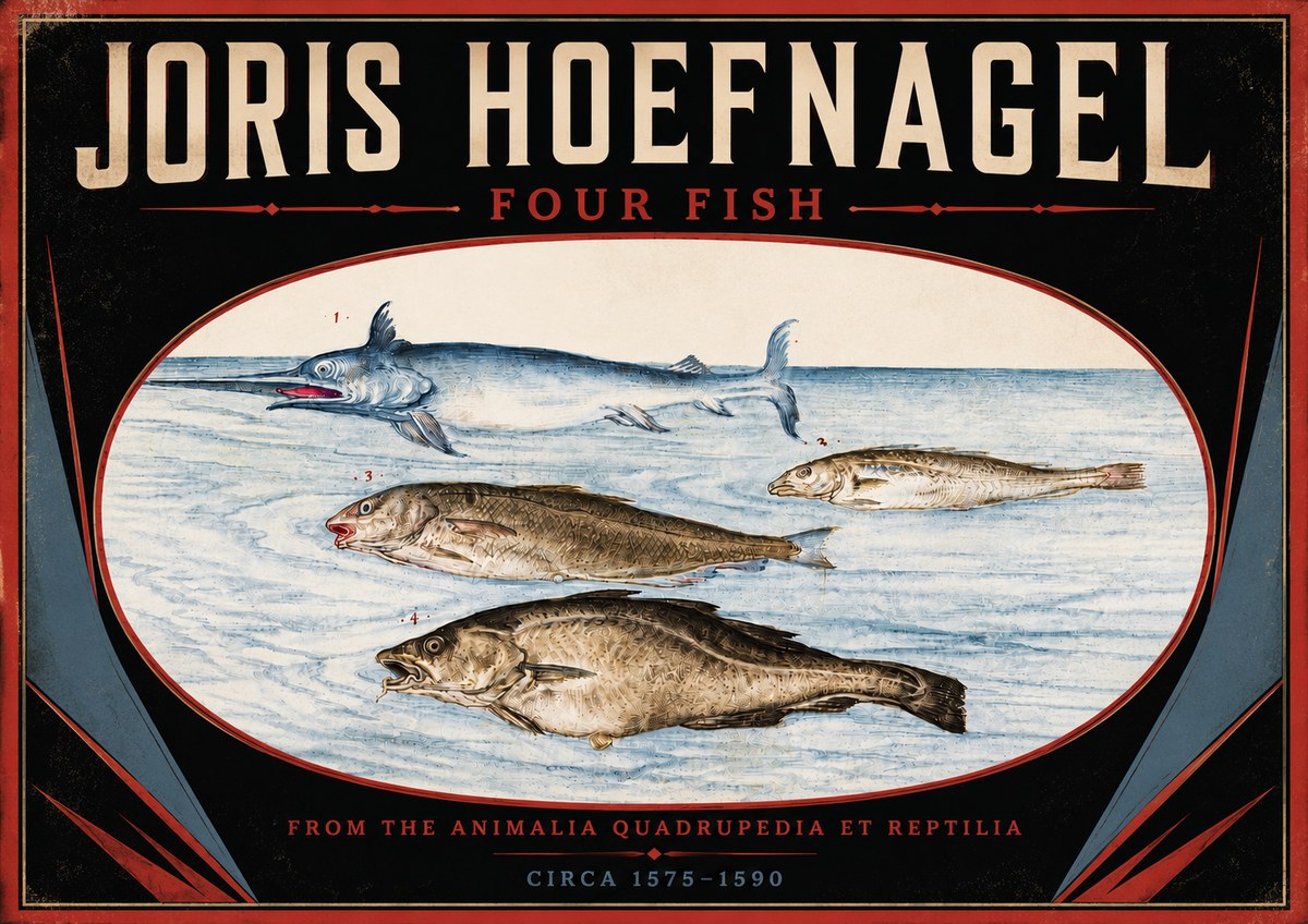 Joris Hoefnagel Four Fish No5 - Poster