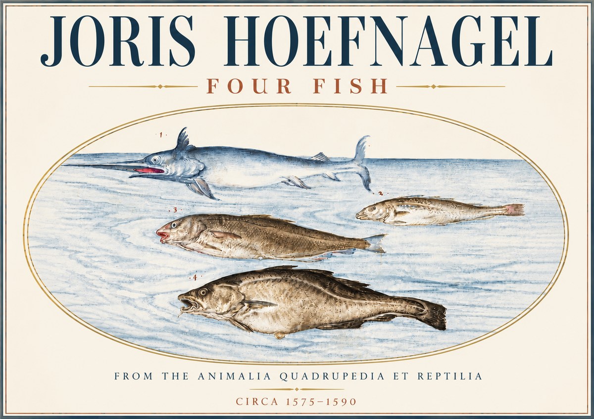 Joris Hoefnagel Four Fish No6 - Poster