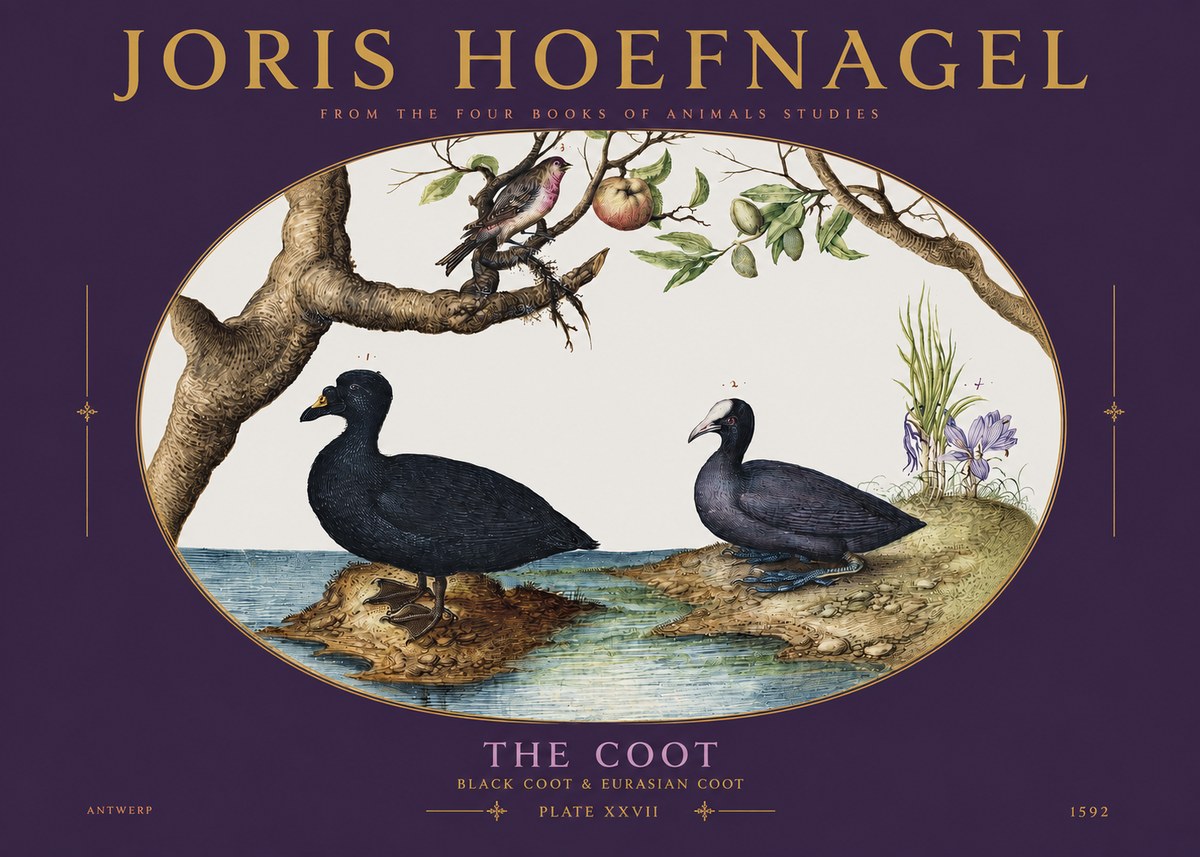 Joris Hoefnagel The Coot No3 - Poster