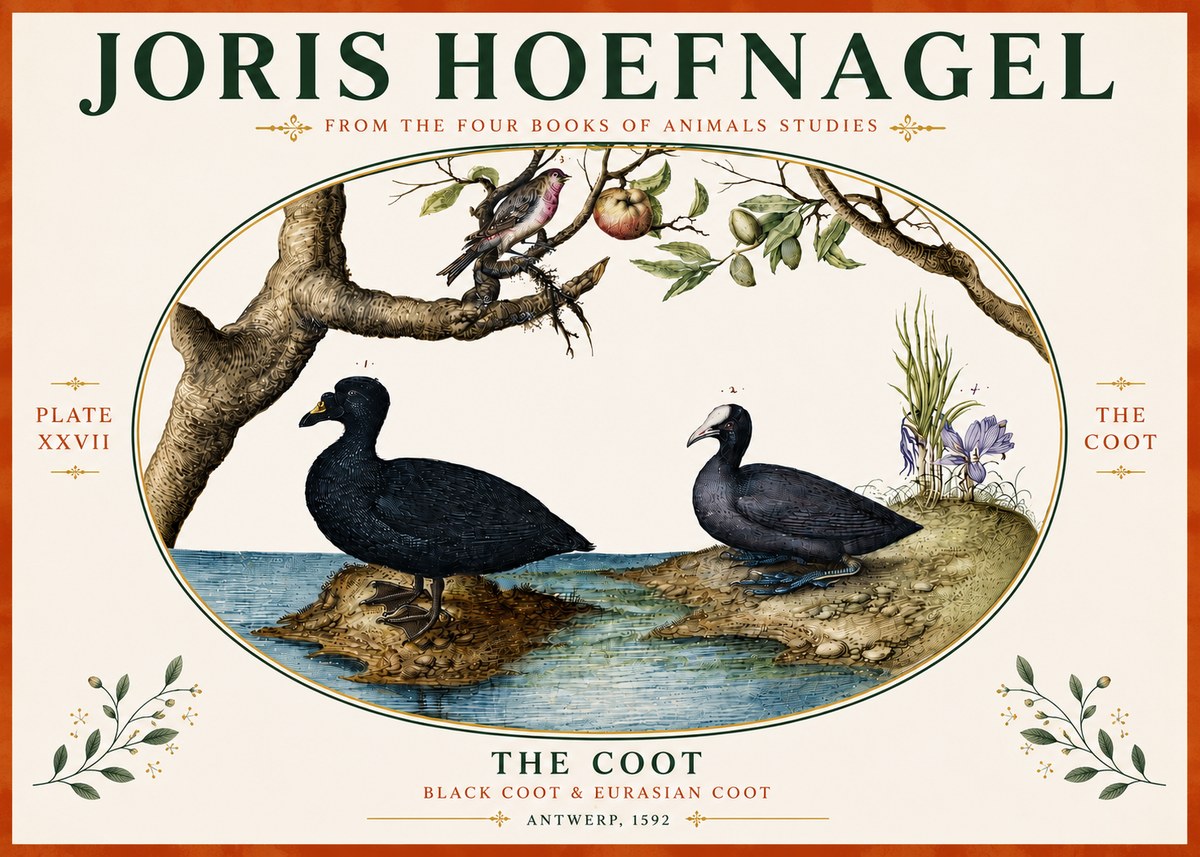 Joris Hoefnagel The Coot No5 - Poster