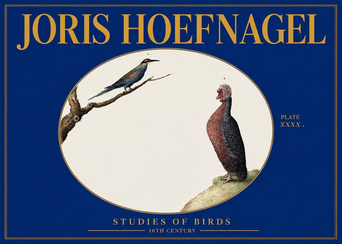 Joris Hoefnagel Studies of Birds I No3 - Poster