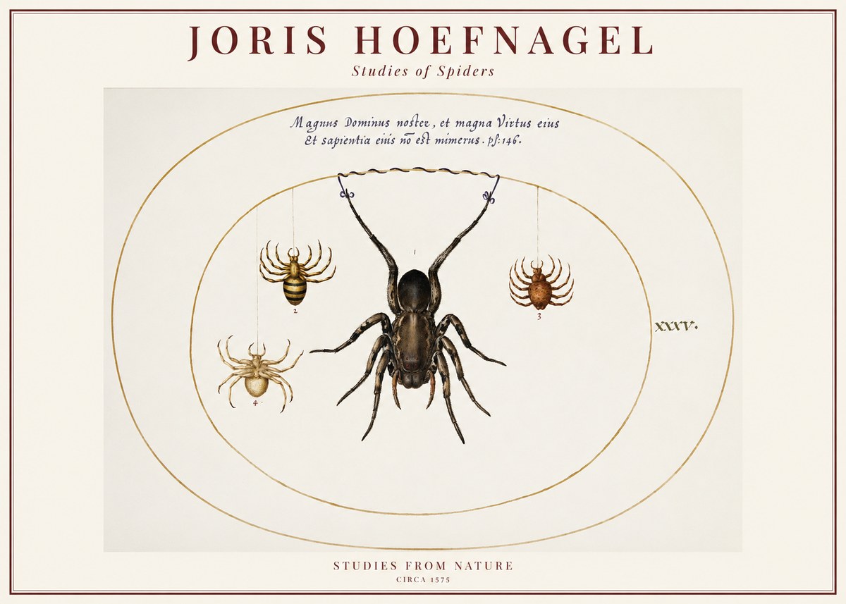 Joris Hoefnagel Study of Spiders No6 - Poster