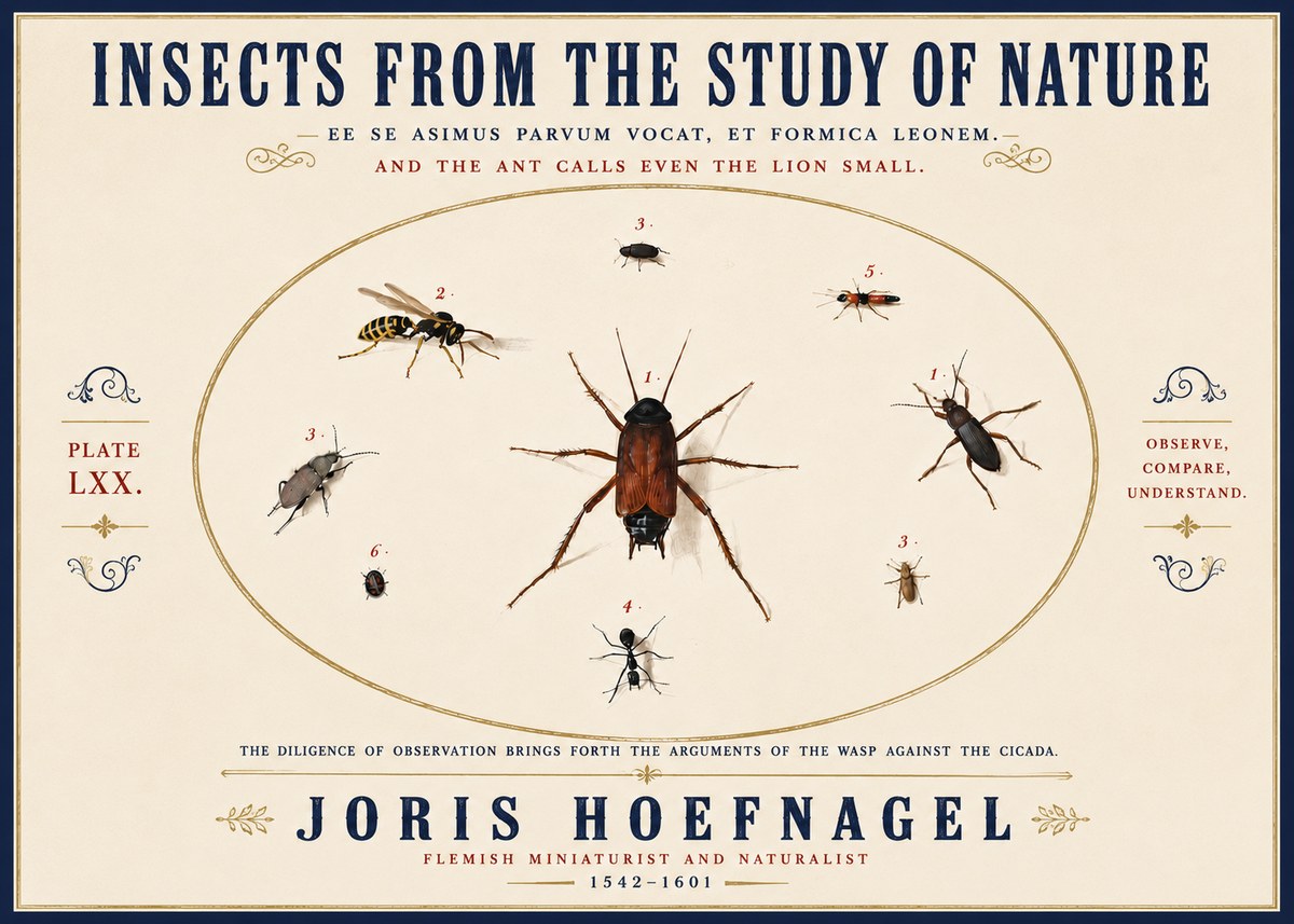 Joris Hoefnagel Insects from the Study of Nature No6 - Poster