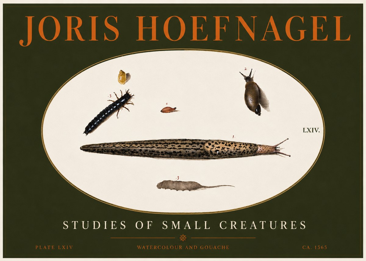 Joris Hoefnagel Plate Lxiv No4 - Poster