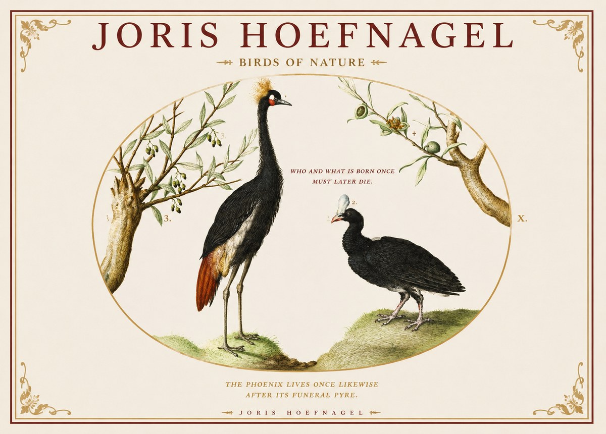 Joris Hoefnagel Birds of Nature No1 - Poster