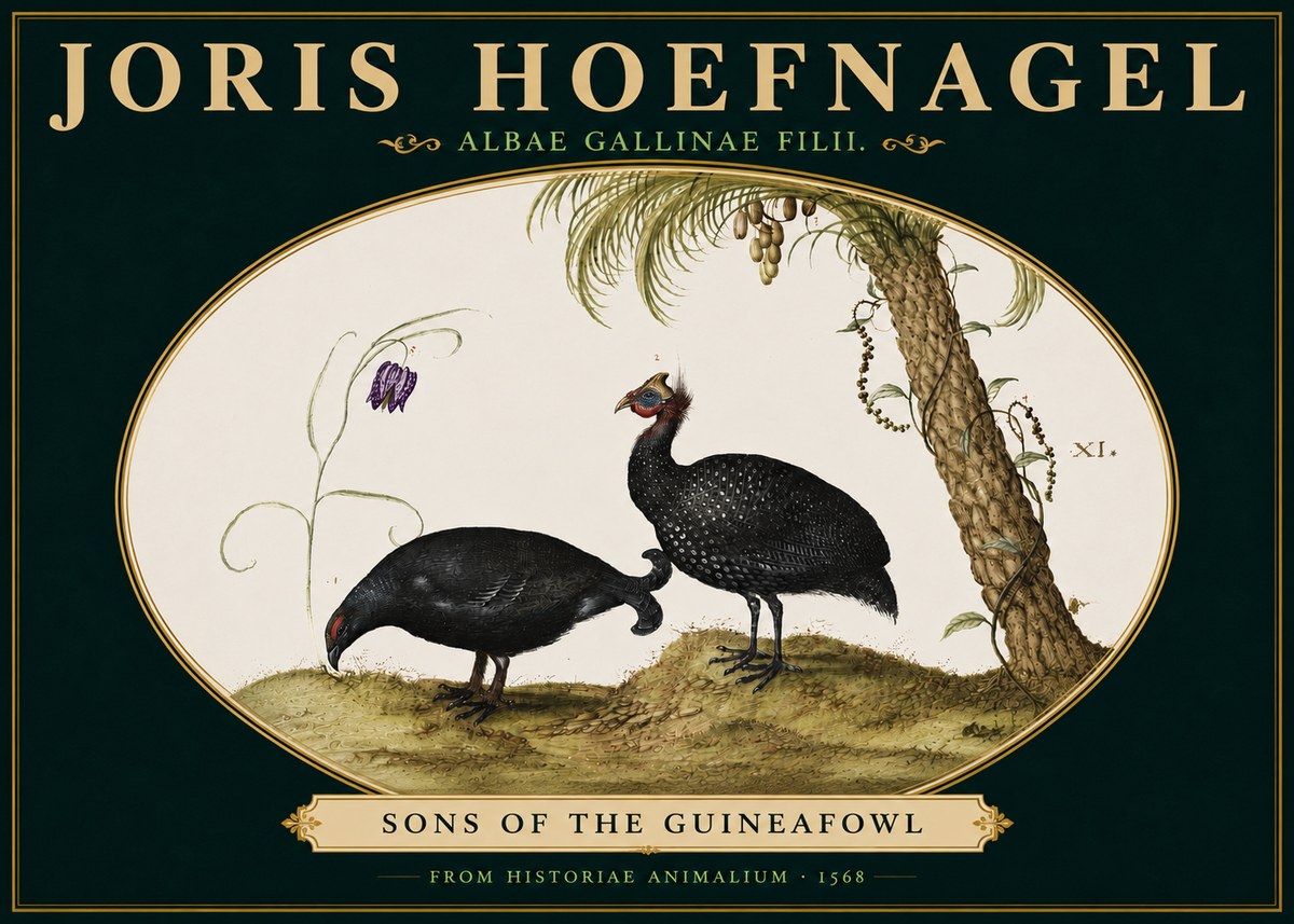 Joris Hoefnagel Albae Gallinae Filii. No5 - Poster
