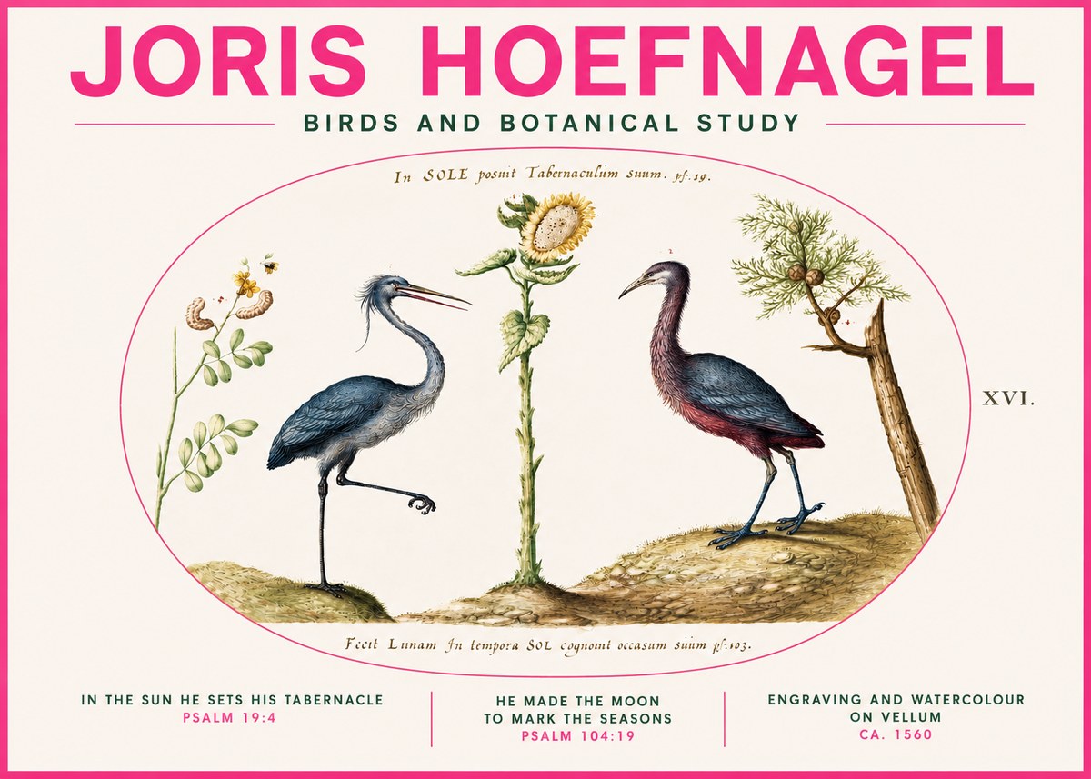 Joris Hoefnagel Birds and Plants Under the Sun No4 - Poster