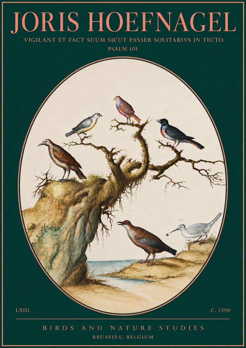 Joris Hoefnagel Vigilant Et Fact Suum Sicut Passer Solitarius in Tecto No4 - Poster