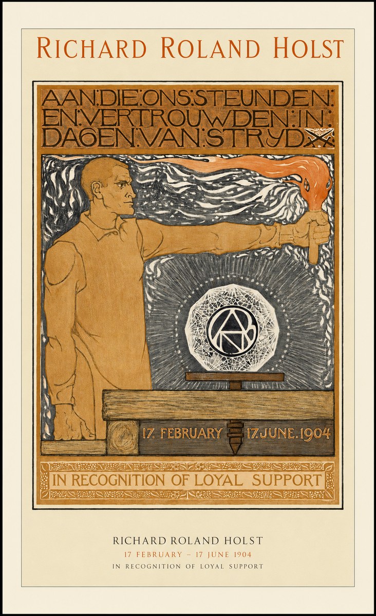 Richard Roland Holst Aan.die.ons.steunden En.vertrouwwden.in Dagen.van.strydx No1 - Poster