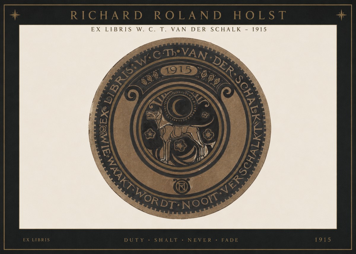 Richard Roland Holst Ex Libris W. C. T. Van Der Schalk - 1915 No1 - Poster