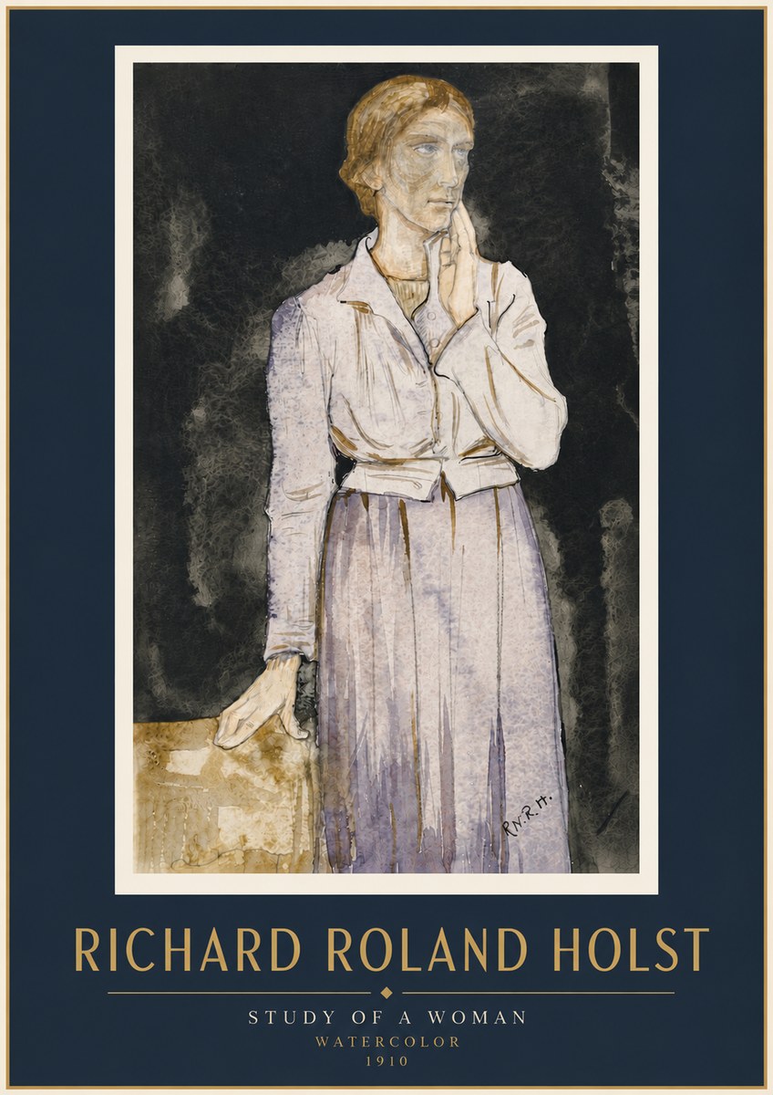 Richard Roland Holst Study of a Woman No5 - Poster