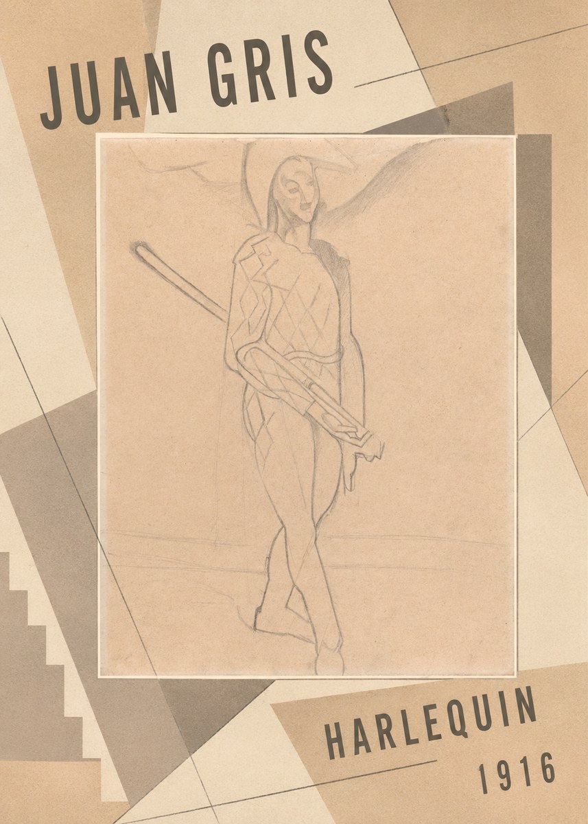 Juan Gris Harlequin No2 - Poster