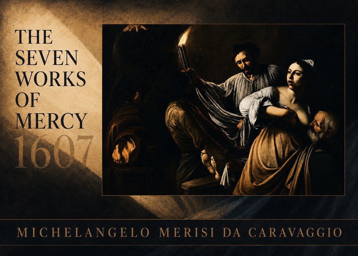 Michelangelo Merisi da Caravaggio The Seven Works of Mercy III No6 - Poster