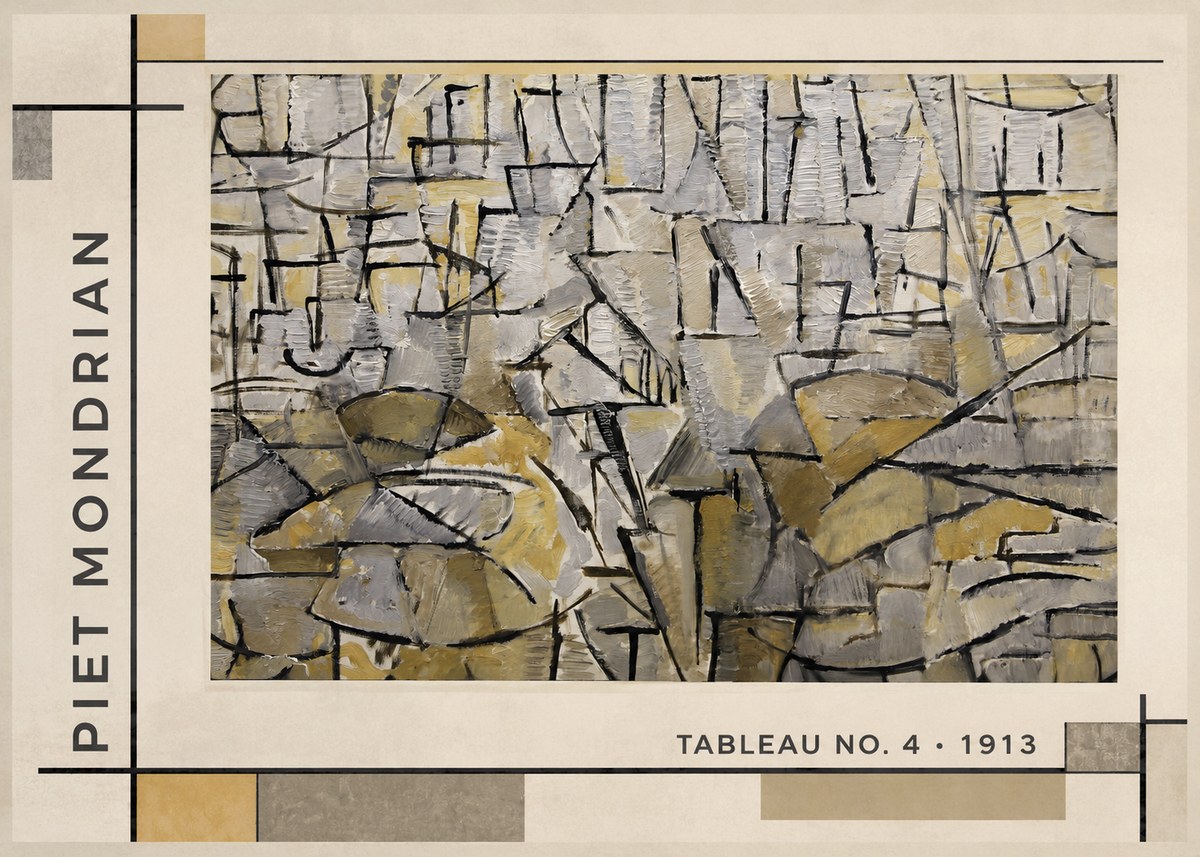 Piet Mondrian Tableau No. 4 No1 - Poster