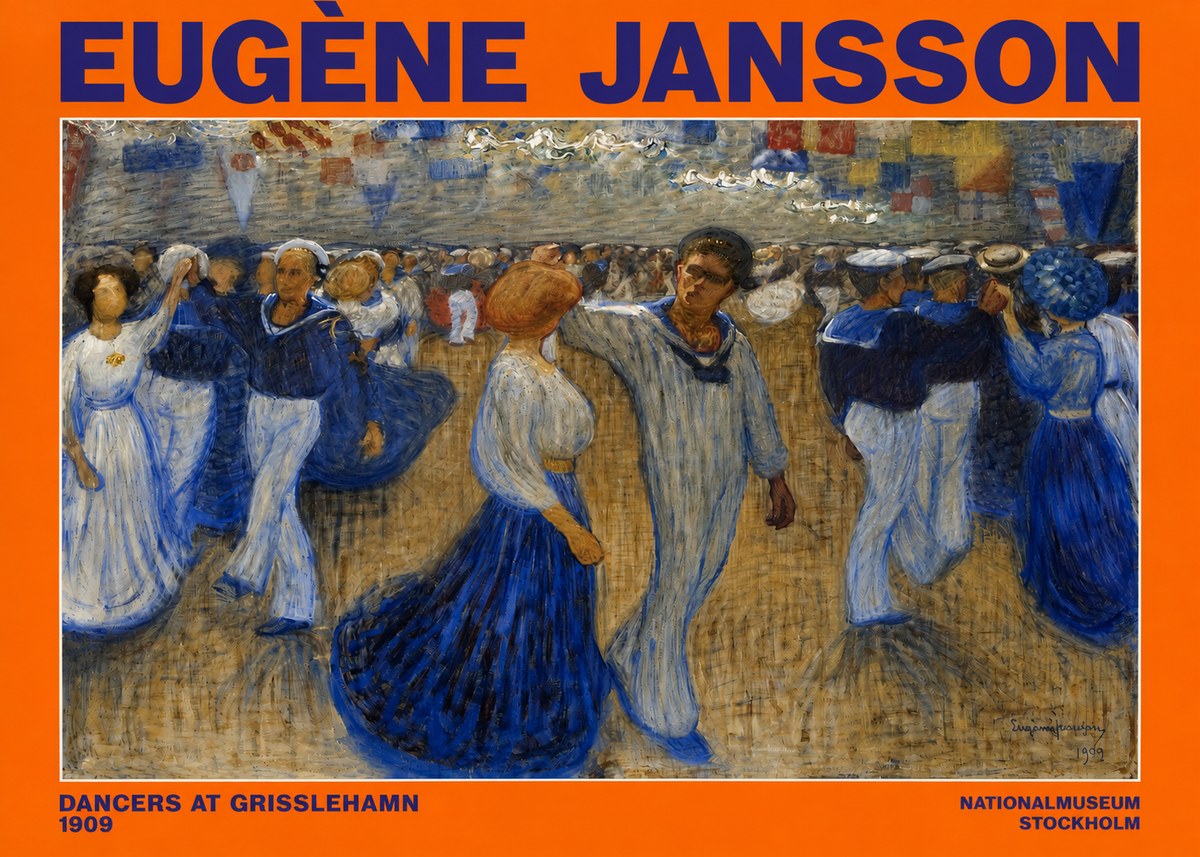 Eugène Jansson Dancers at Grisslehamn No2 - Poster
