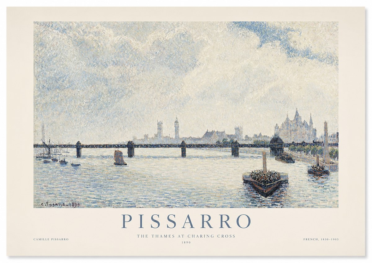 Pissarro The Thames at Charing Cross No1 - Poster