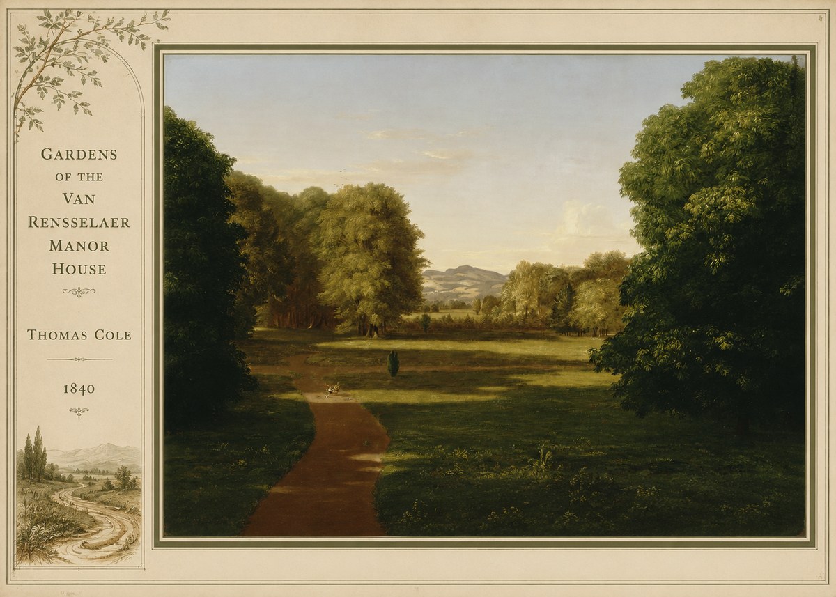 Thomas Cole Gardens of the Van Rensselaer Manor House No2 - Poster
