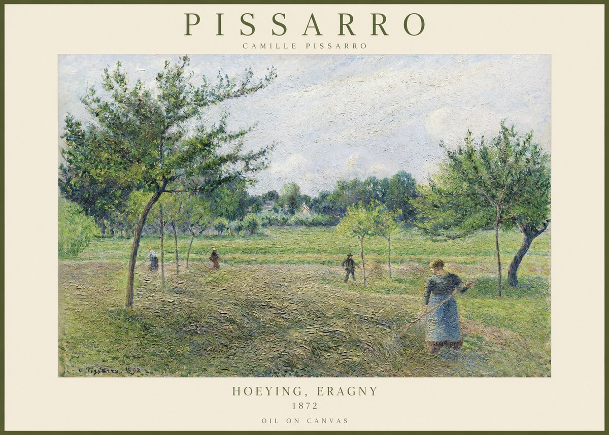 Pissarro Hoeying, Eragny No1 - Poster