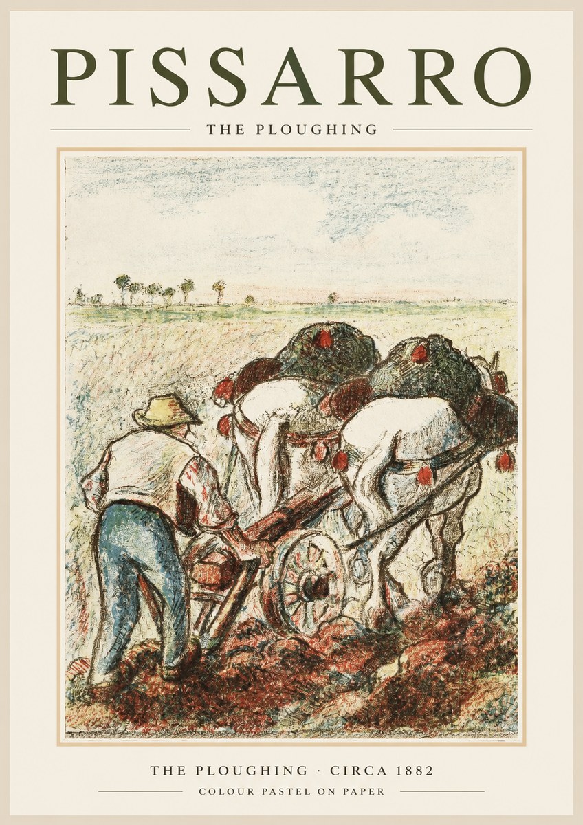 Pissarro The Ploughing No1 - Poster