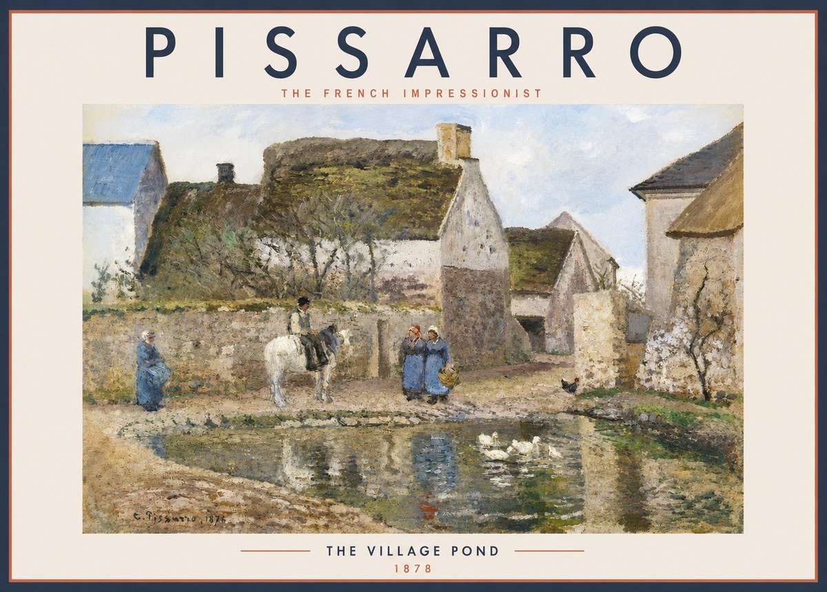 Pissarro The Village Pond No2 - Poster