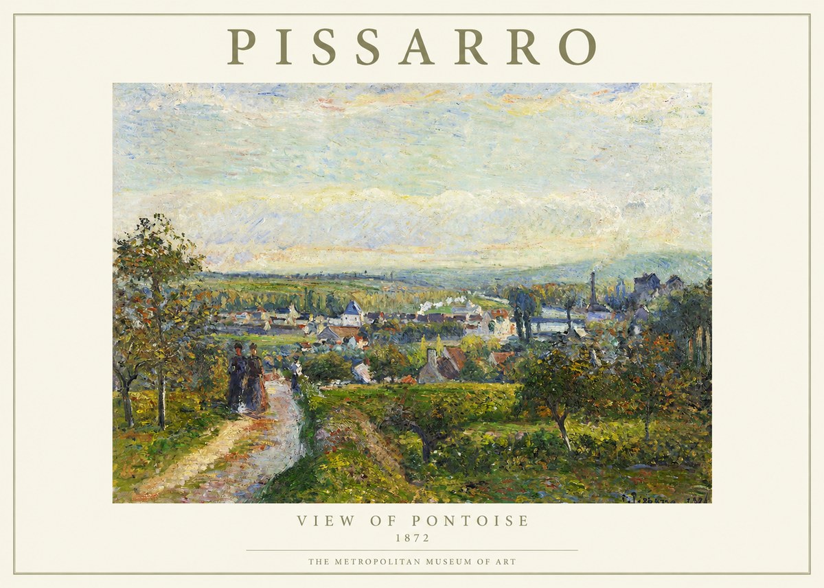 Pissarro View of Pontoise No1 - Poster