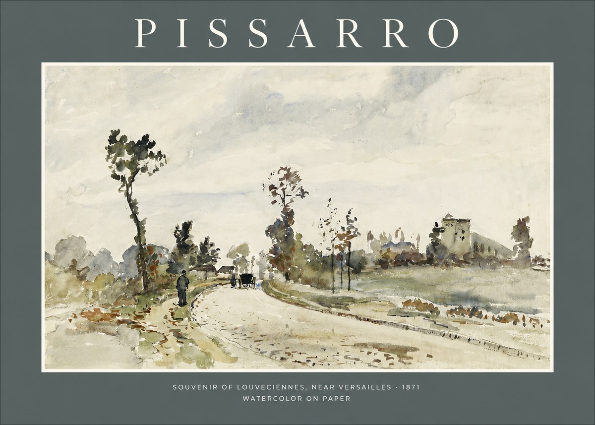 Pissarro Souvenir of Louveciennes, Near Versailles - 1871 No2 - Poster