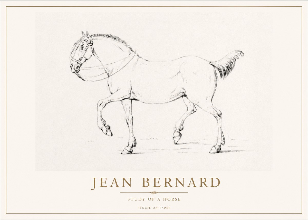 Jean Bernard Study of a Horse XVI No1 - Poster