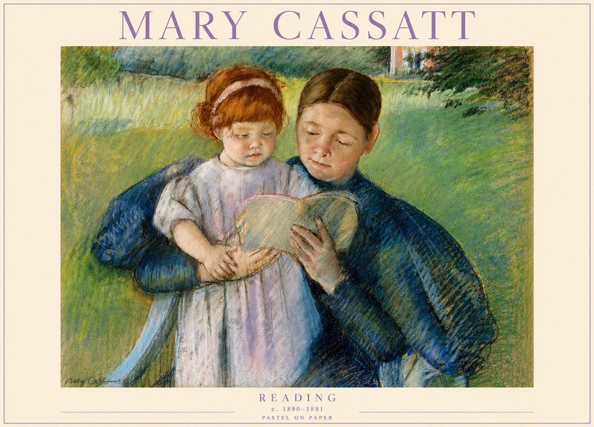 Mary Cassatt Reading No3 - Poster