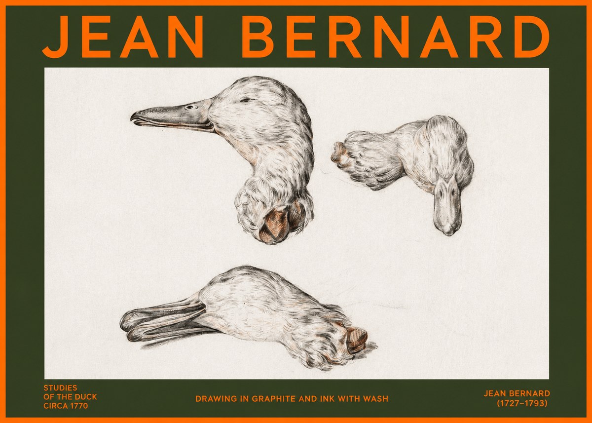 Jean Bernard Studies of the Duck No2 - Poster
