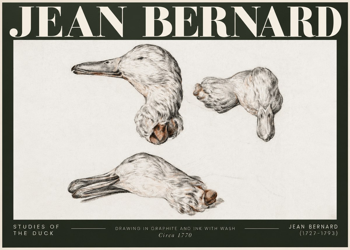 Jean Bernard Studies of the Duck No5 - Poster