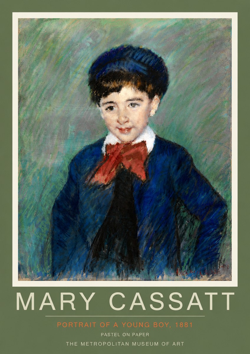 Mary Cassatt Portrait of a Young Boy, 1881 No5 - Poster