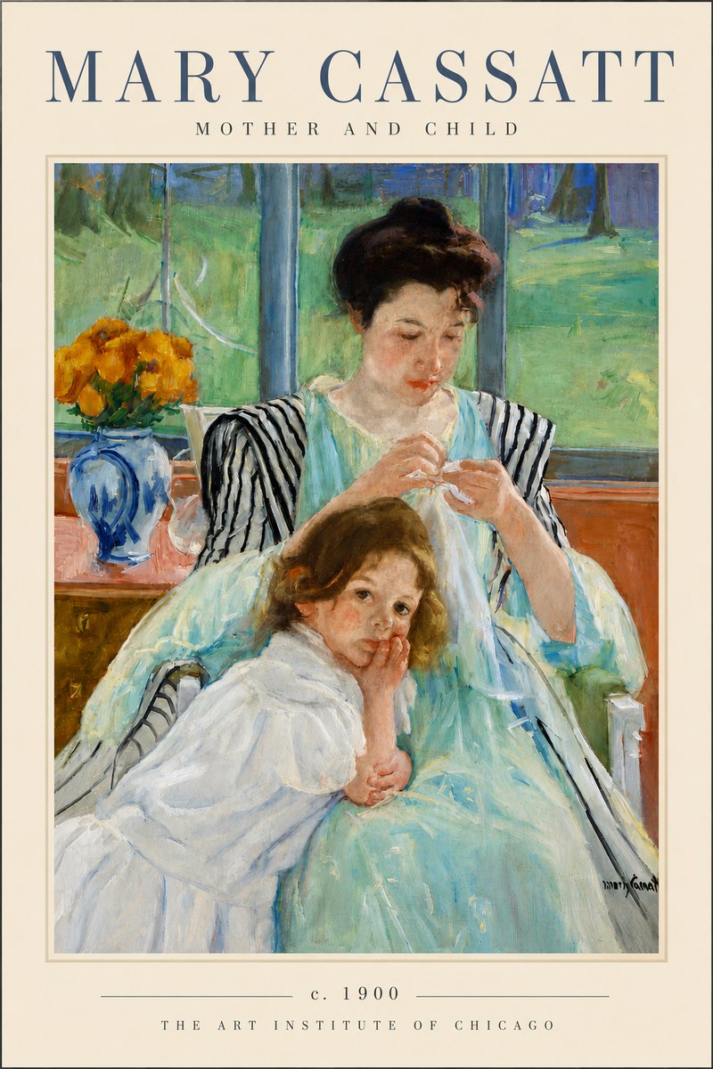 Mary Cassatt Mother and Child VII No4 - Poster