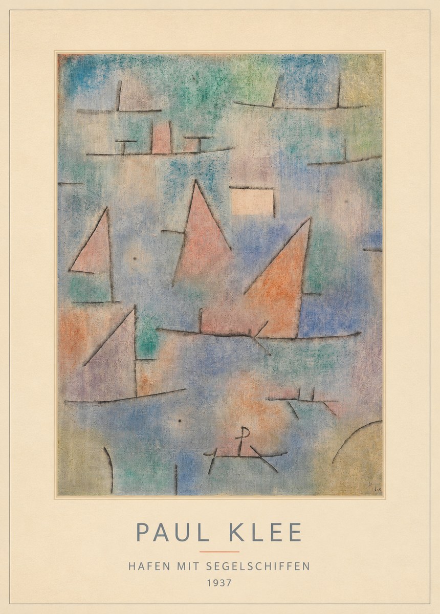 Paul Klee Hafen Mit Segelschiffen No4 - Poster