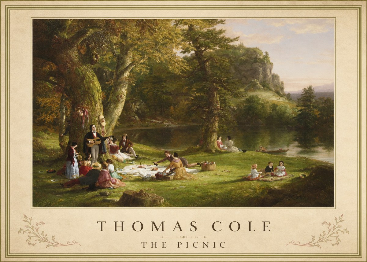 Thomas Cole The Picnic No5 - Poster