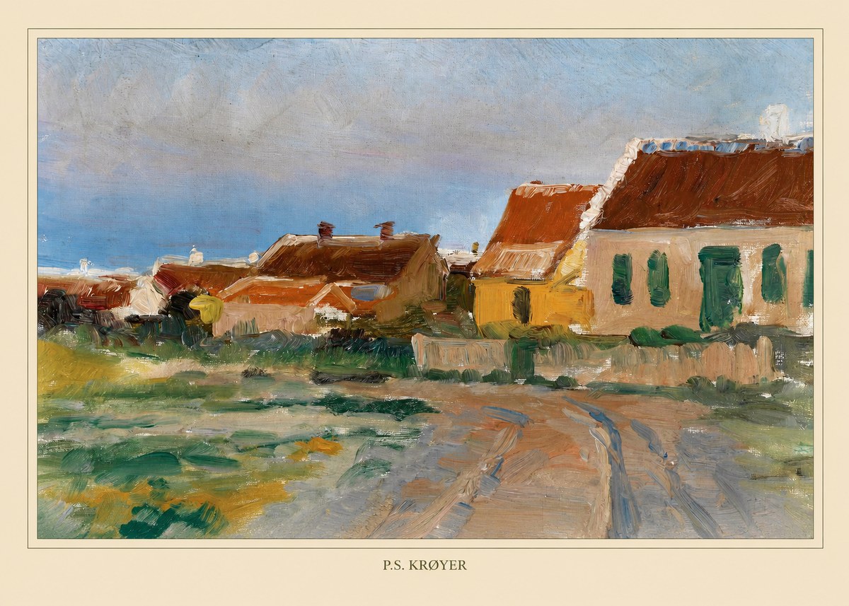 P.S. Krøyer Houses in Skagen No4 - Poster