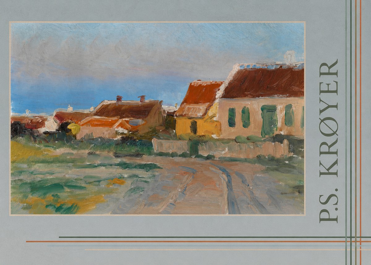 P.S. Krøyer Houses in Skagen No6 - Poster