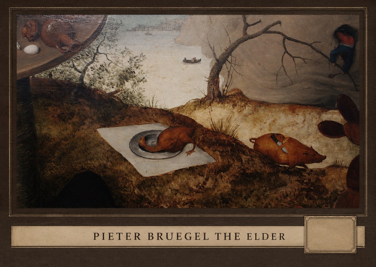 Pieter Bruegel The Pig Is Stabbed No3 - Poster