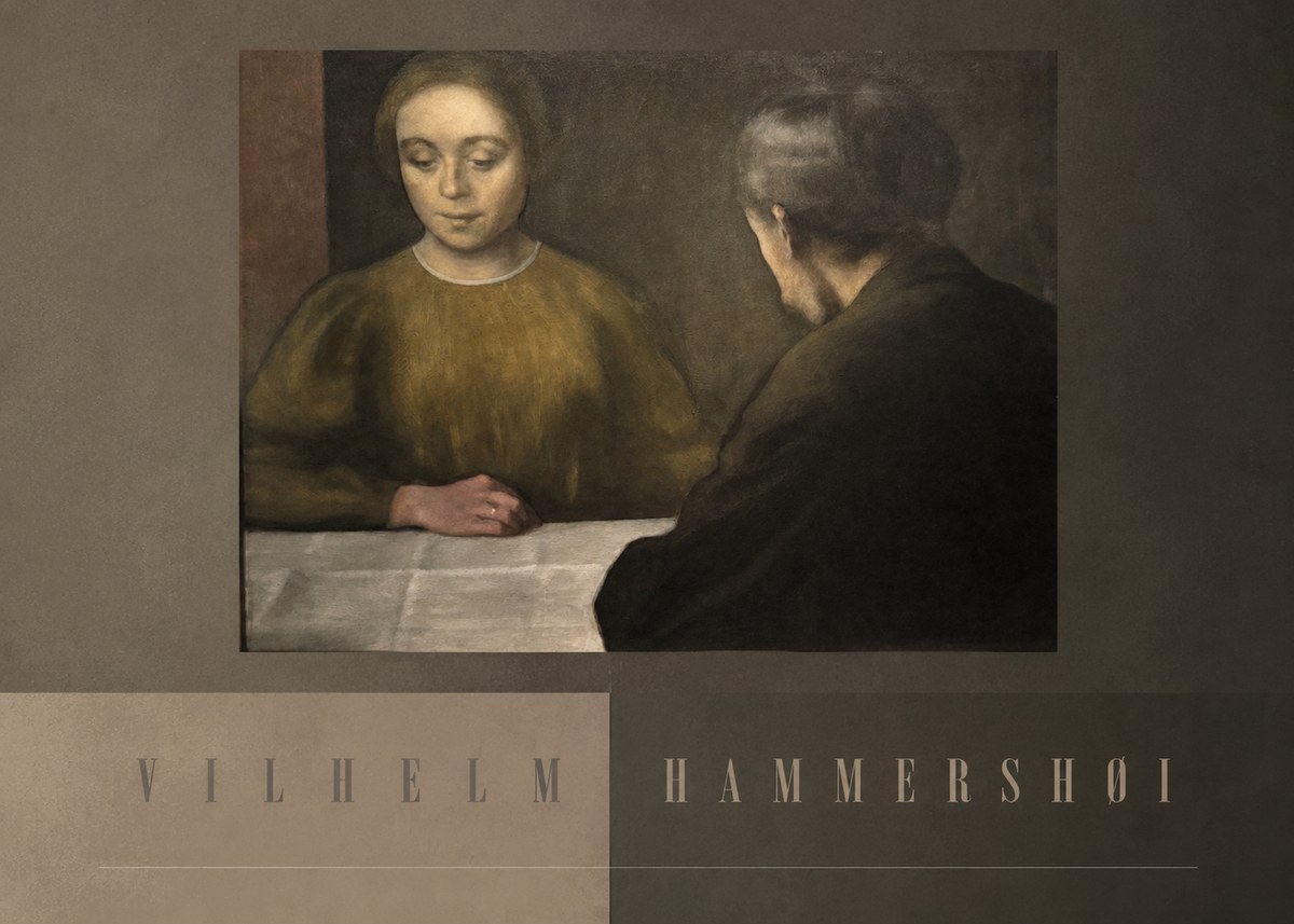 Vilhelm Hammershøi A Conversation No6 - Poster