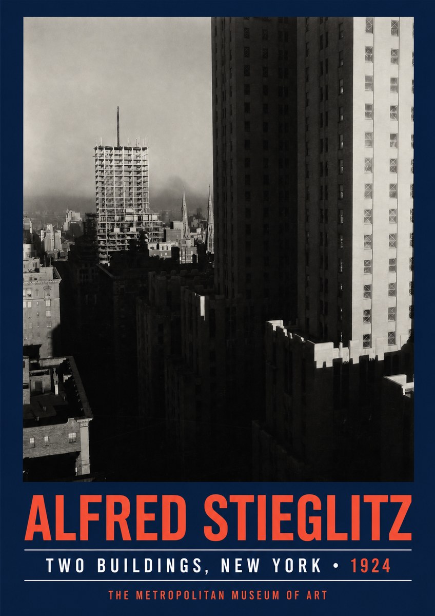 Alfred Stieglitz Two Buildings, New York No2 - Poster