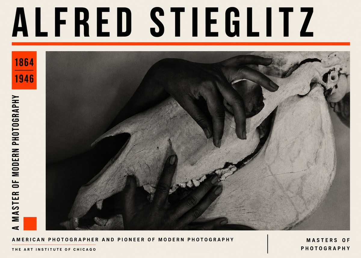 Alfred Stieglitz Georgia O'keeffe - Hands and Skull No6 - Poster