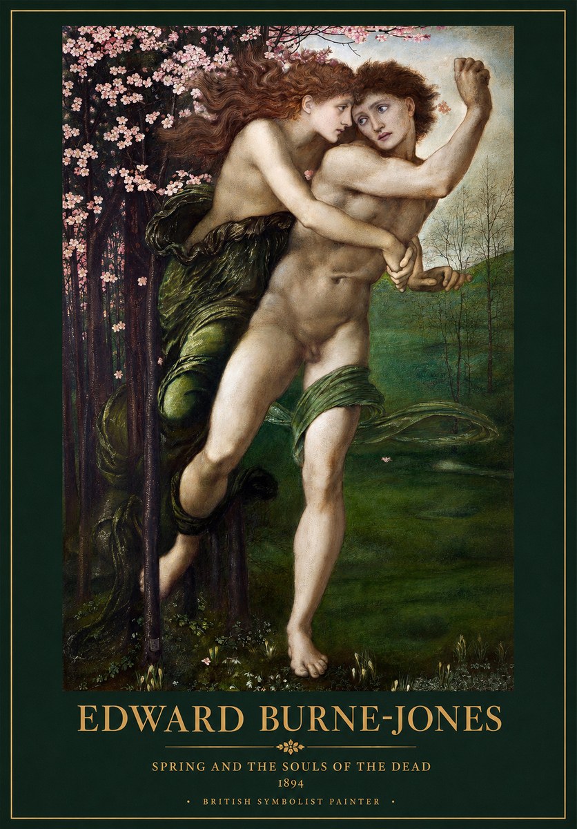 Edward Burne-Jones Springtime and the Spring No4 - Poster