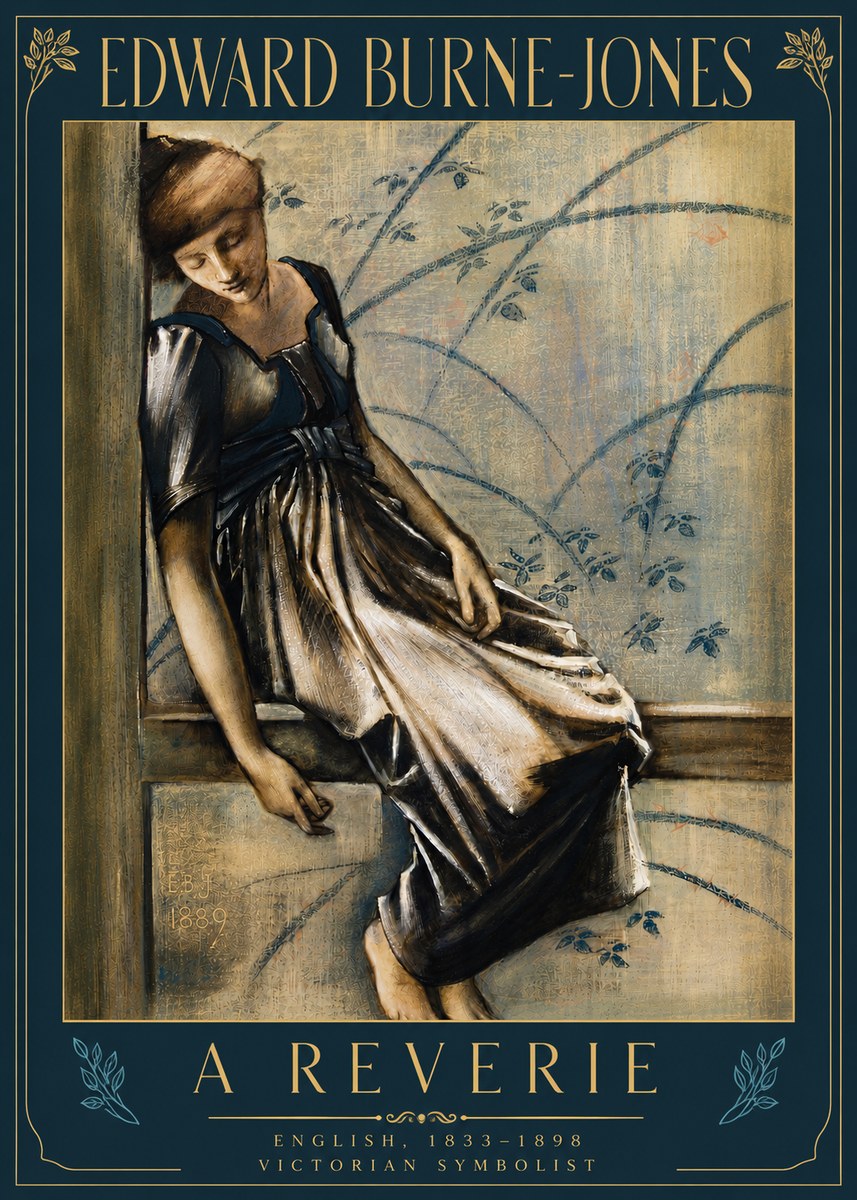 Edward Burne-Jones A Reverie No5 - Poster