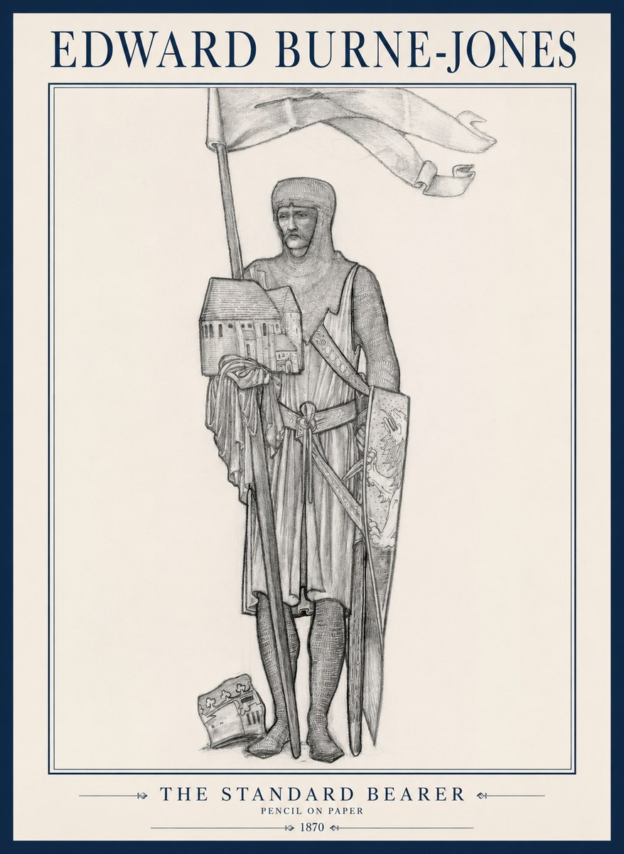 Edward Burne-Jones The Standard Bearer No1 - Poster