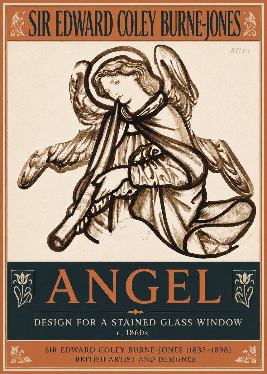 Edward Burne-Jones Angel No5 - Poster