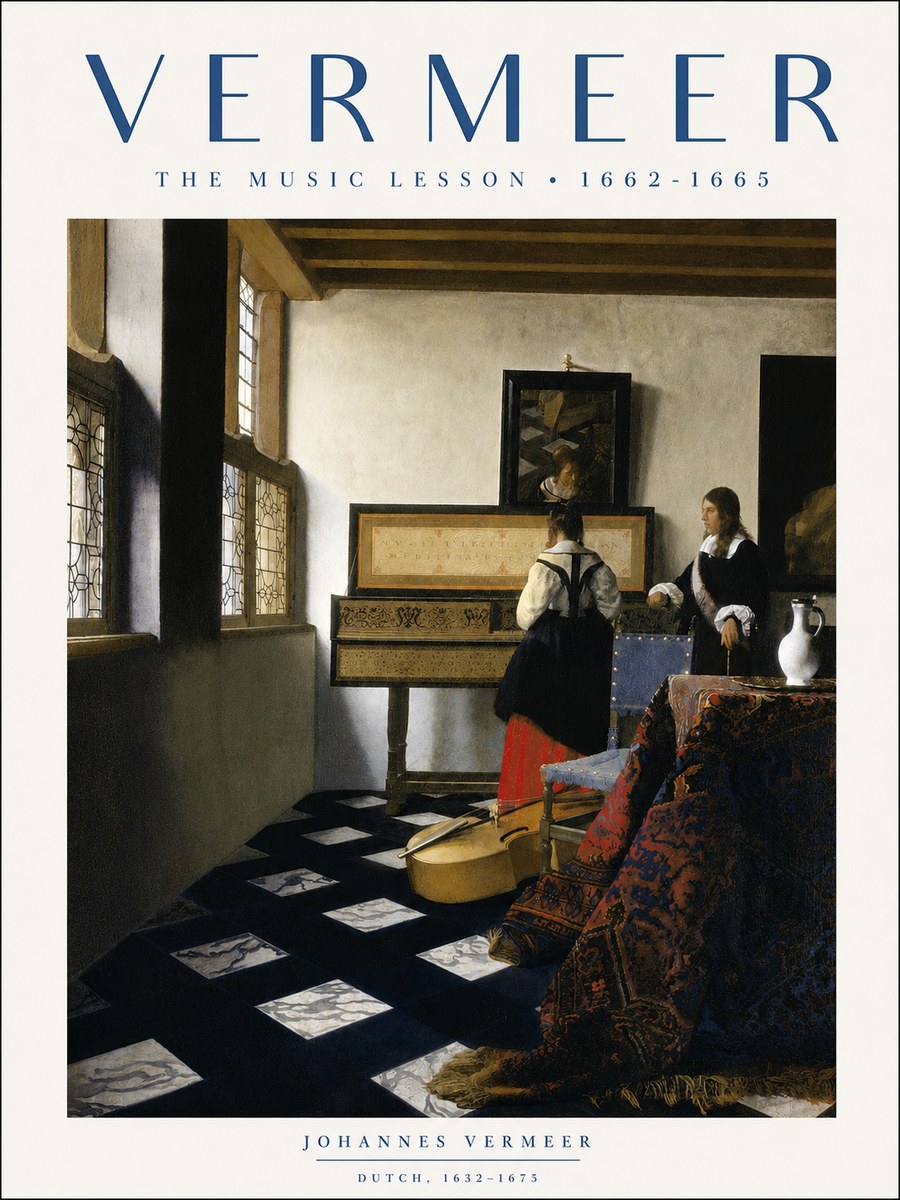Vermeer The Music Lesson No2 - Poster