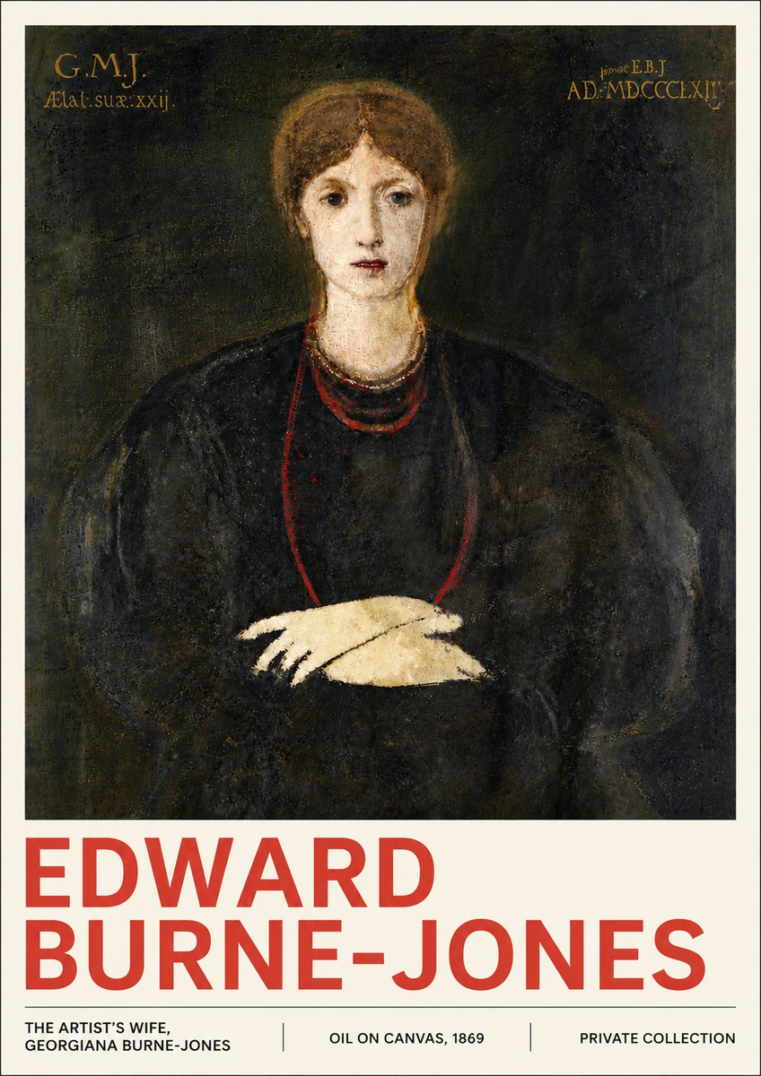 Edward Burne-Jones The Artist's Wife, Georgiana Burne-jones No6 - Poster