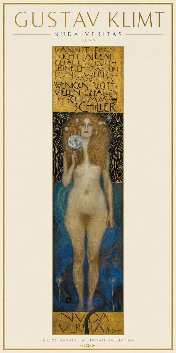 Klimt Nuda Veritas No5 - Poster