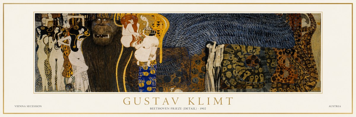 Klimt Beethoven Frieze (Detail) No1 - Poster