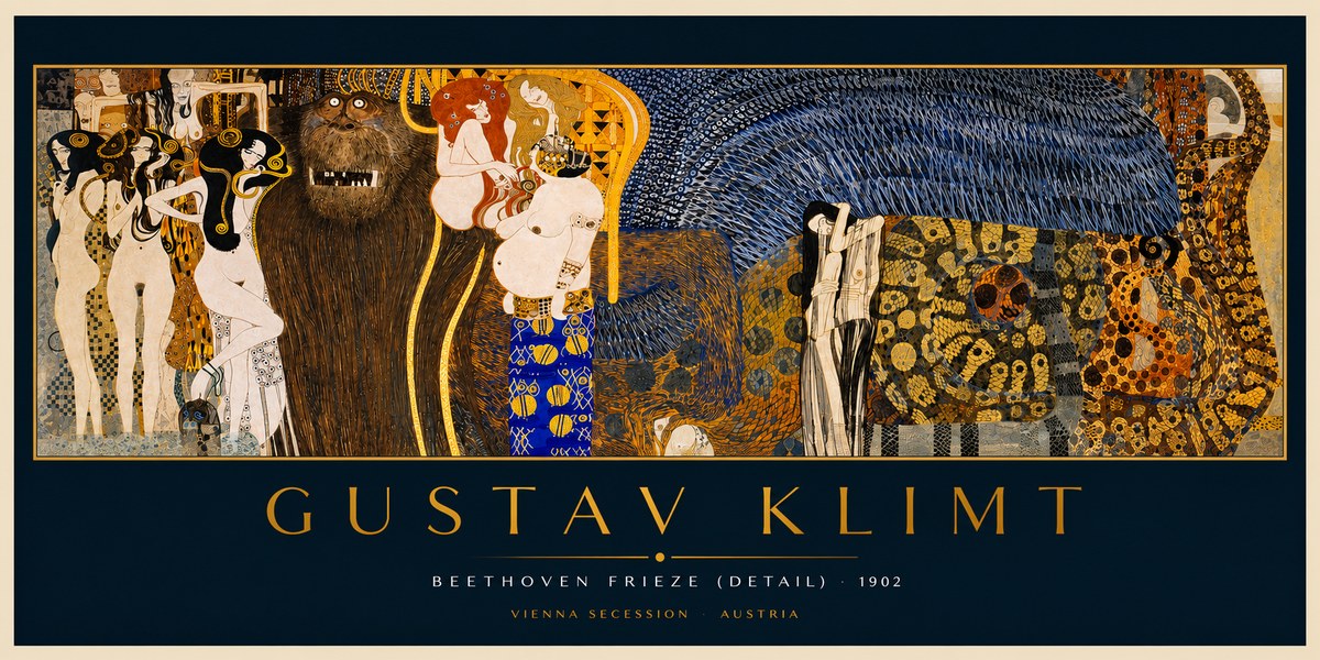 Klimt Beethoven Frieze (Detail) No2 - Poster